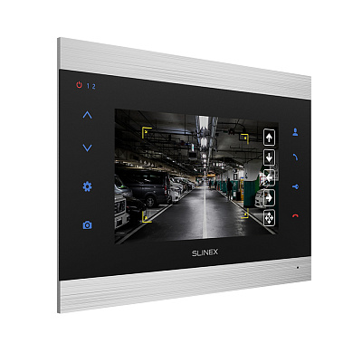 картинка Slinex SL-07MHD цвет черный + серебро. 7" Домофон с ультратонким корпусом и функцией памяти от компании Intant